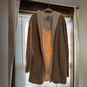 Womens Snails Cinnamon cozy fleece lined cardigan MEDIUM